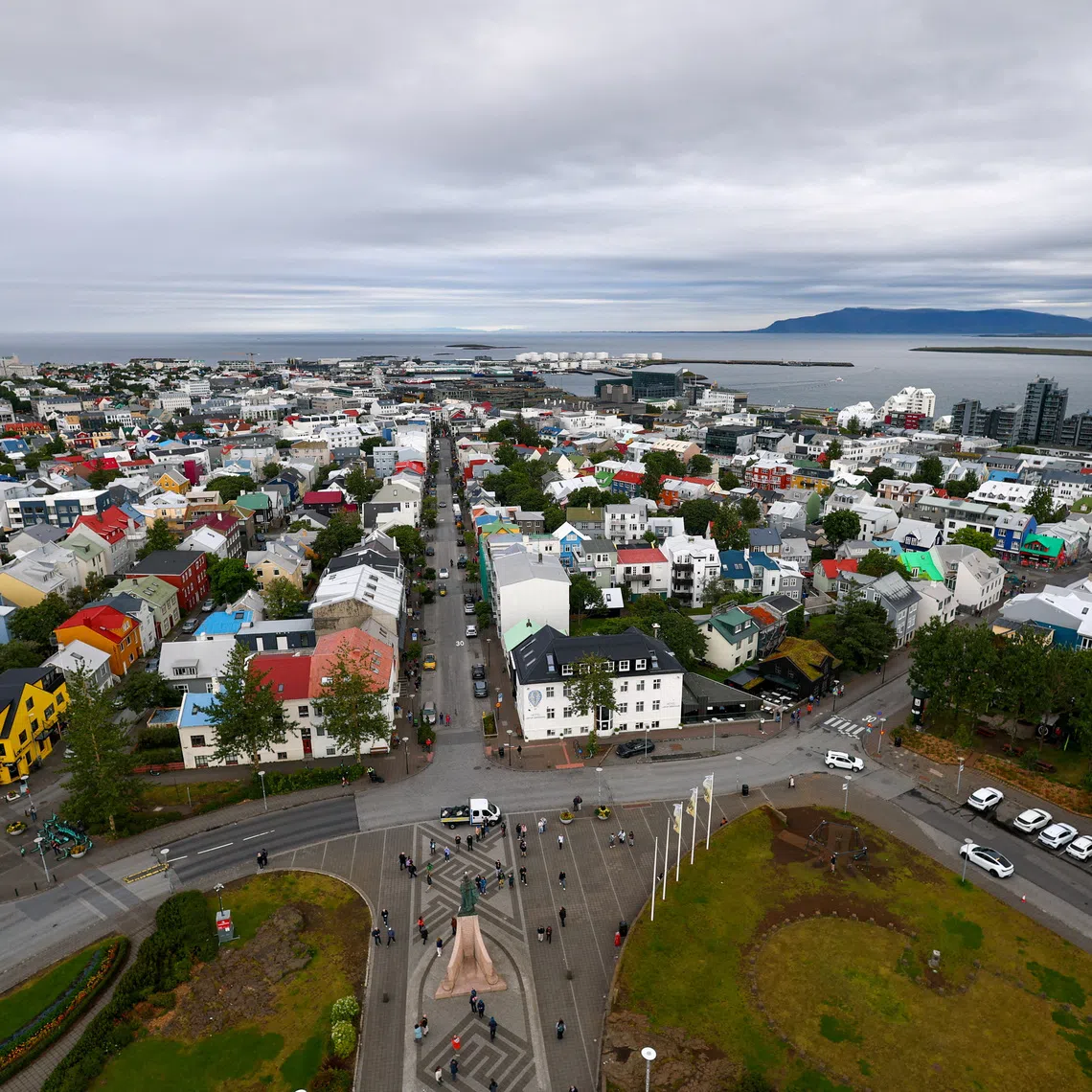 FILE PHOTO: Overview of the town form Hallgrimskirkja church ahead of a referendum on whether Iceland should resume accession negotiations with the European Union, in Reykjavik, Iceland, August 12, 2026. REUTERS/Denis Balibouse/File Photo