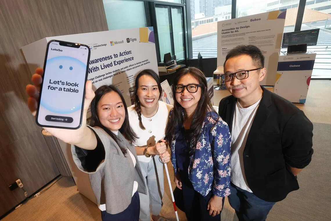 CMG20261021-jkwan01 关俊威/安诗一/GovTech Singapore's Inclusive Design Week 2026 [Guoco Midtown Network Hub] LetsGo team names and designations: Jeffrey Ang 洪振扬 Principal Architect (URA) Ho Yin Mei 何彦郿 Principal Design Lead (MSF) Genevieve Yip 叶丽仪 Product Designer (SWDA) Tay Yu Qing 郑宇晴 Product Designer (SWDA)