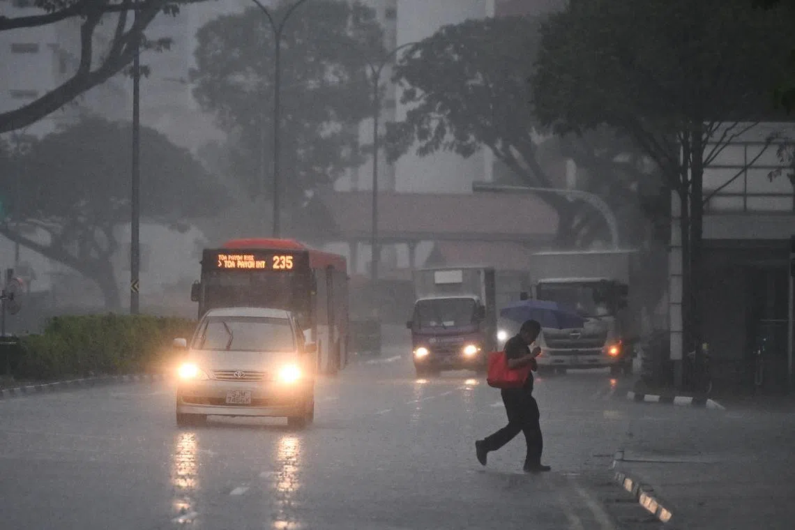 PUB said that heavy rain is expected over northern, eastern and central areas of Singapore in the early afternoon.
