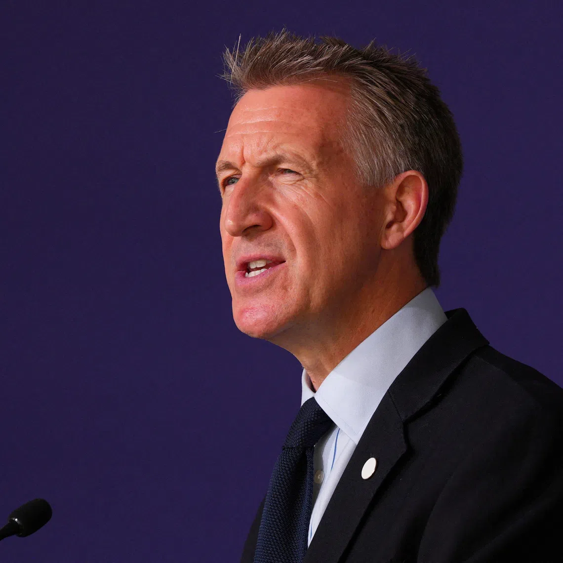 FILE PHOTO: Minister of State for Security Dan Jarvis delivers welcoming remarks during the first National Day for Victims and Survivors of Terrorism memorial event at Lancaster House on August 21, 2026 in London, England.       Carl Court/Pool via REUTERS/File Photo