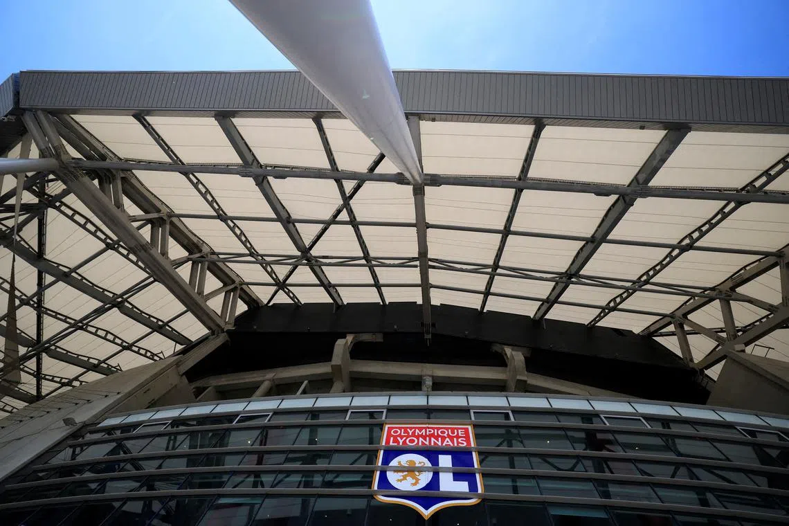 FILE PHOTO: Soccer Football - Women's Champions League - Semi Final - Second Leg - Olympique Lyonnais v Arsenal - Groupama Stadium, Lyon, France - April 27, 2025 General view outside the stadium REUTERS/Manon Cruz/File Photo
