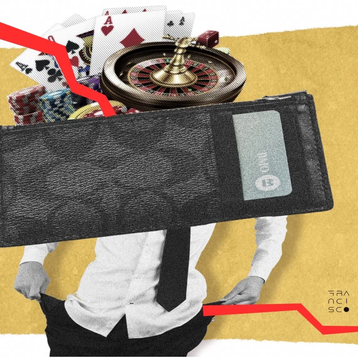 It is hard not to be mired in debt if you gamble away more than what you earn.