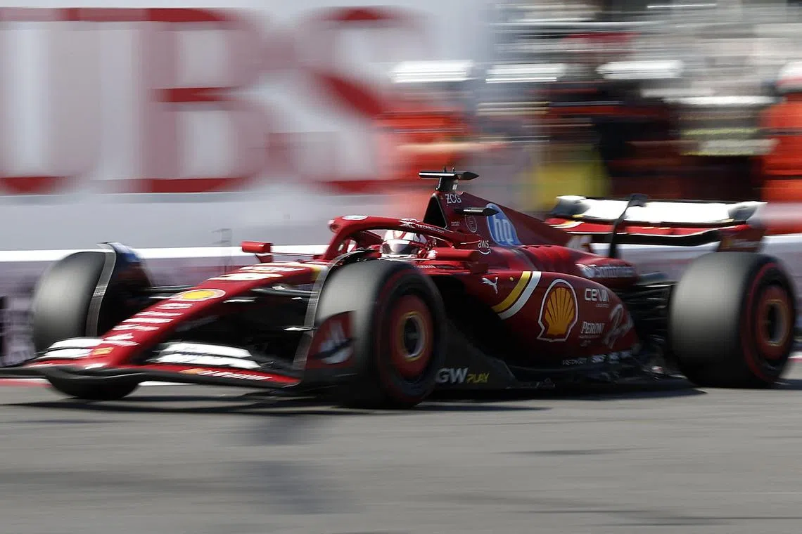 Ferrari's Charles Leclerc during qualifying at the Monaco Grand Prix on May 25.