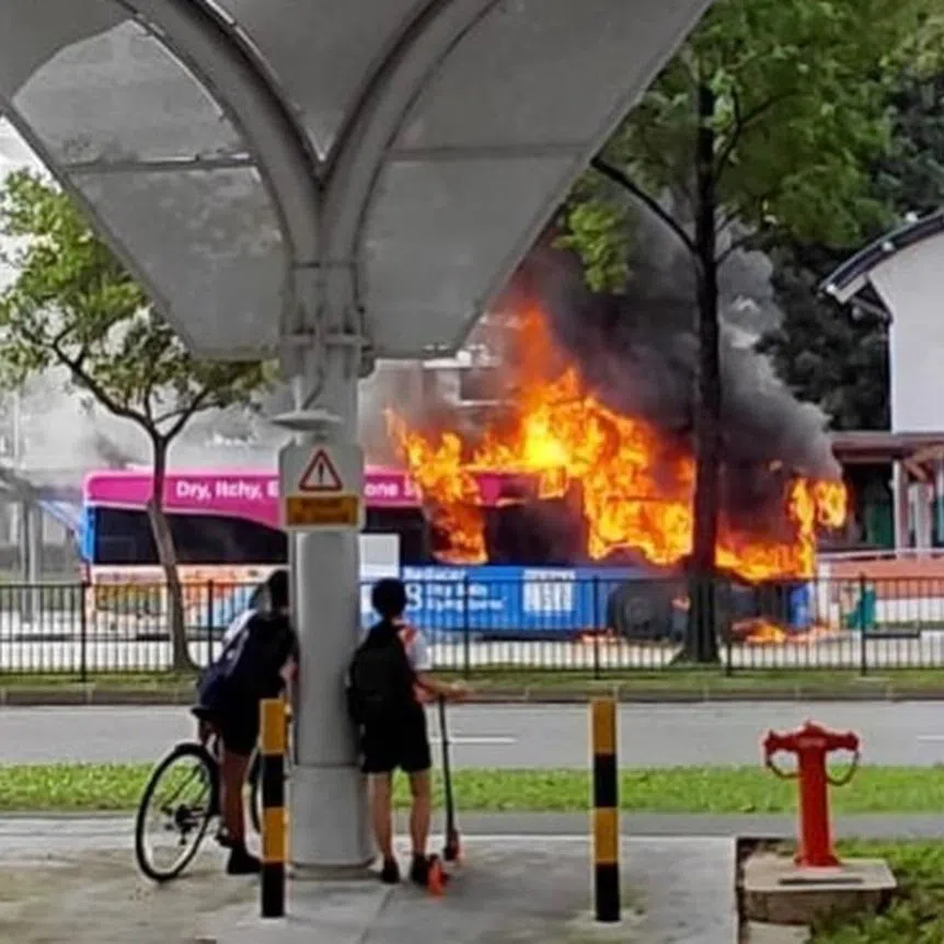 SCDF extinguished the fire using a water jet and a hosereel.