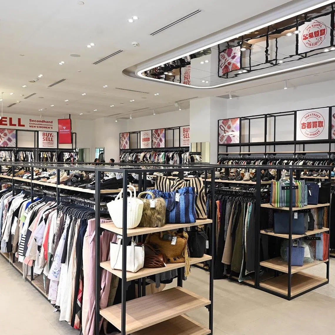 Picture taken on April 15, 2025 of the store and the kind of selection (clothes, bags, accessories) available.
Japanese thrift store chain 2nd Street is opening in Singapore at 313@somerset. Ahead of the opening in mid-April, ST gets a first look at what to expect.