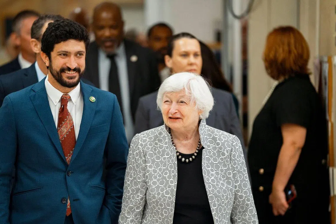 US treasury secretary Jane Yellen, seen here in Austin, Texas, on Sept 6, said that she is “probably done” serving at the highest levels of government after President Joe Biden’s term ends in January. She is 78.