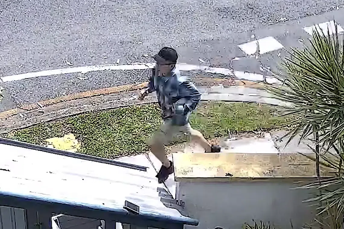 After pouring hot coffee on the nine-month-old baby, the man fled the scene.