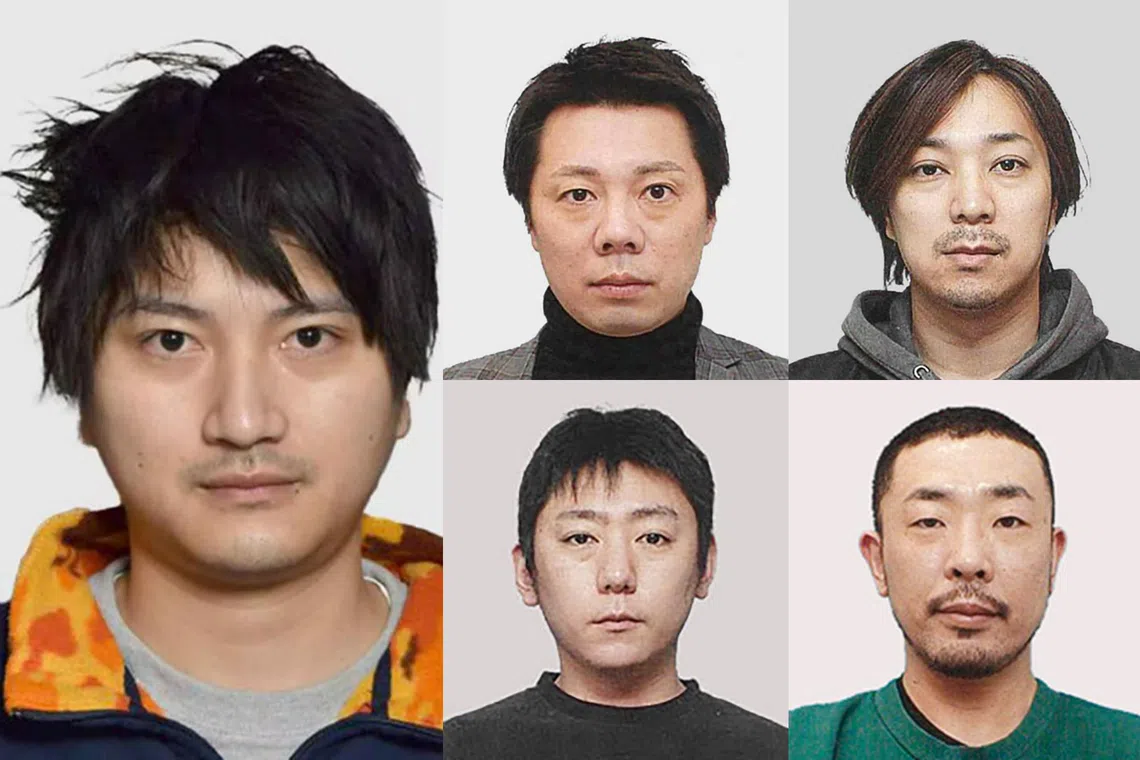 (Clockwise from left) Sotaro Ishikawa, Kosuke Yamada, Takamasa Ikeda, Hiroyuki Kawasaki and Shinya Ito.
