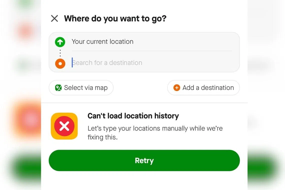 On outage tracking website Downdetector, about 65 cases involving Gojek were reported by 5.30pm. 