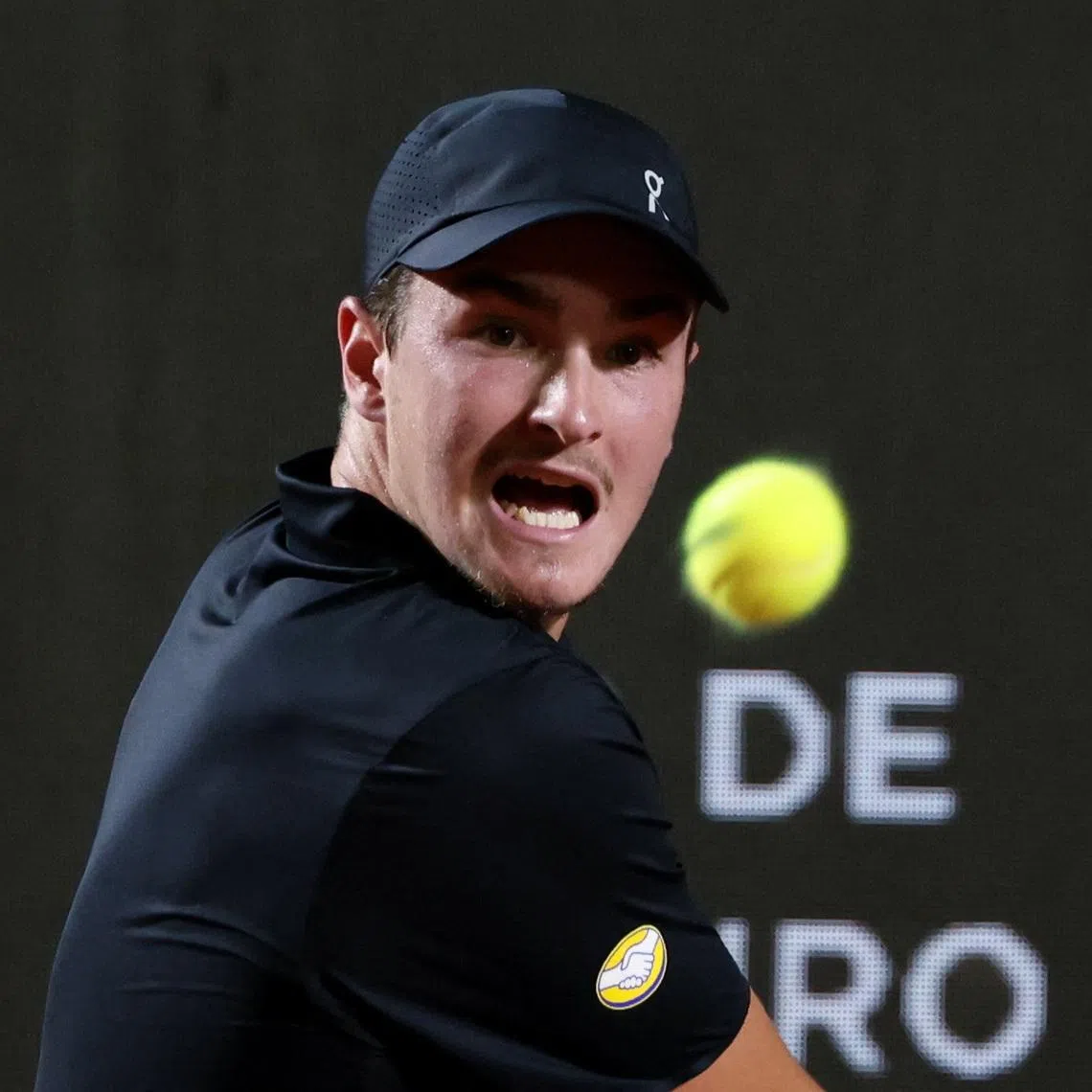 Tennis - Rio Open - Jockey Club Brasileiro, Rio De Janeiro, Brazil - February 19, 2026 Brazil's Joao Fonseca in action during his round of 16 match against Peru's Ignacio Buse REUTERS/Sergio Moraes
