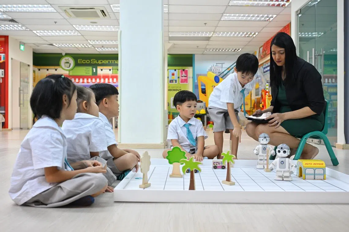 Ms Cheryl Fernando, head of curriculum development at Ednovation at Child First kindergarten, shot on March 5, 2024.