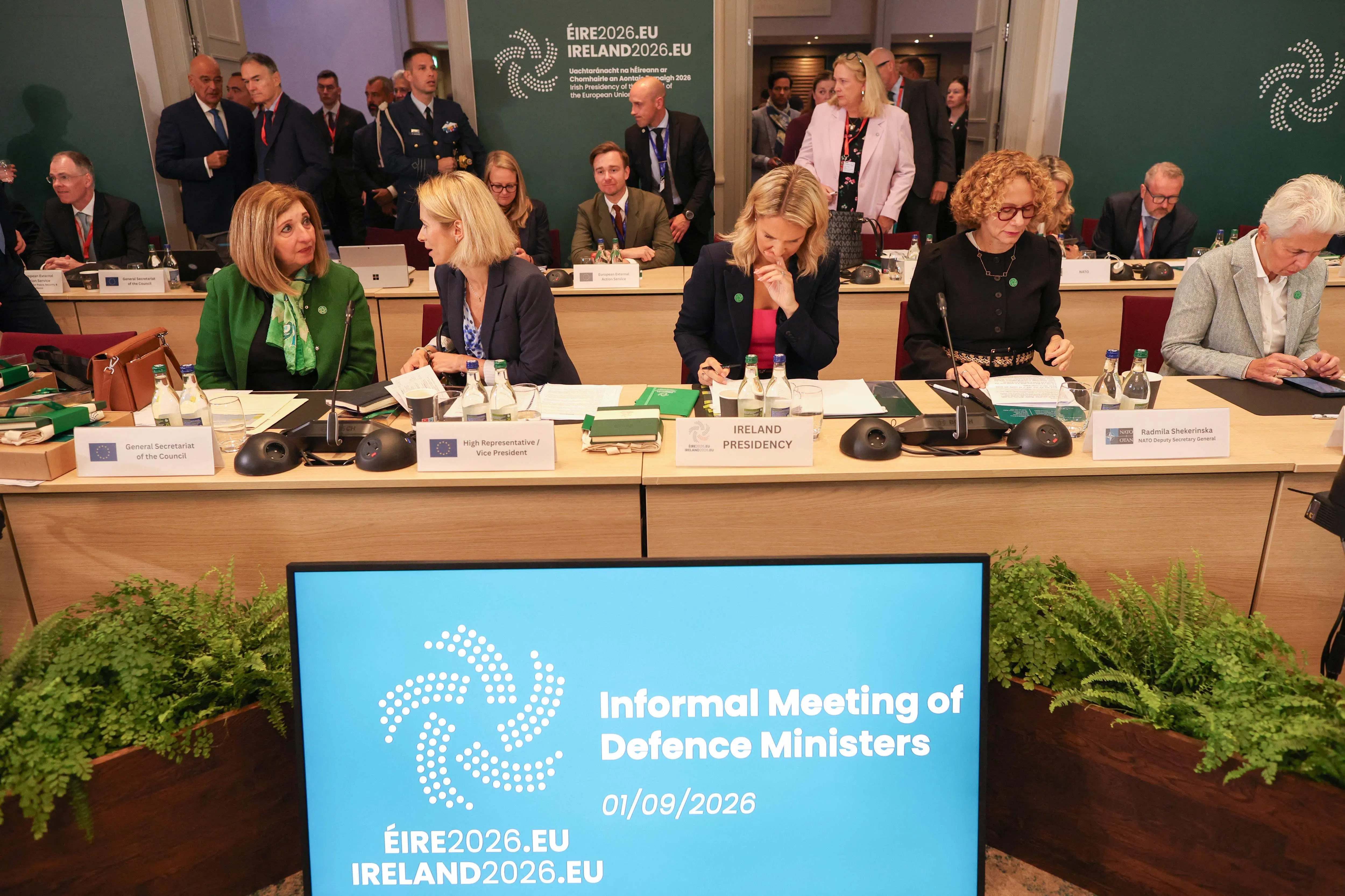 European Union defence ministers and other officials met in Ireland on Sept 1.