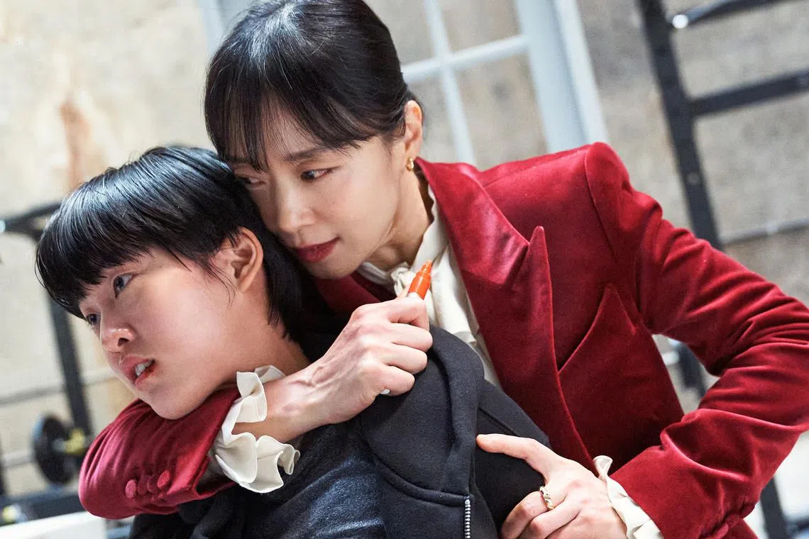 ylmovie29 - Jeon Do-yeon (right) in Kill Boksoon

source/copyright: Netflix
free for publicity use
upload into Life folder