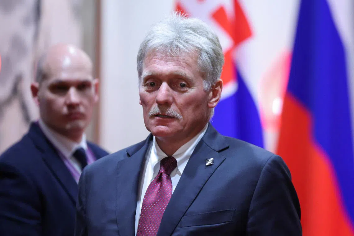 Kremlin spokesman Dmitry Peskov looks on at Diaoyutai State Guesthouse in Beijing, China, September 2, 2025. REUTERS/Maxim Shemetov/Pool/File Photo