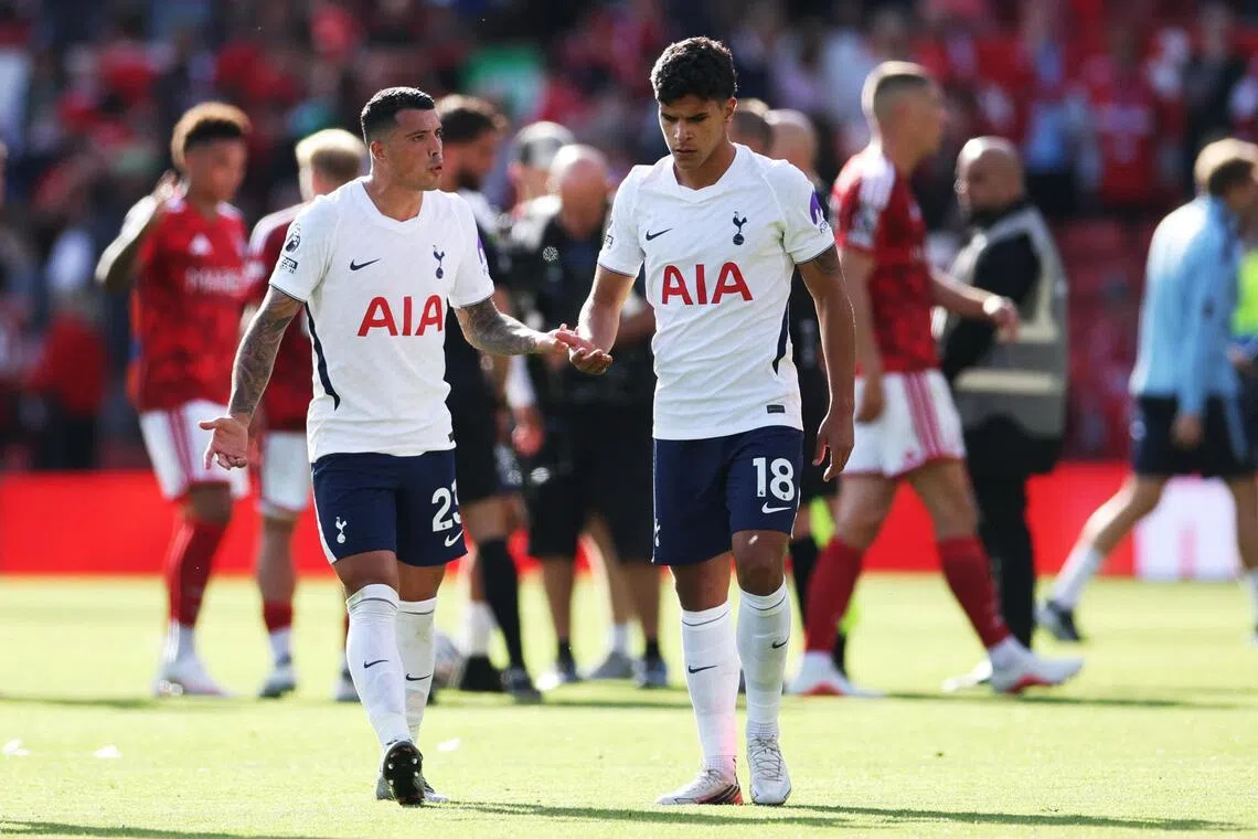 Tottenham’s striker shortage exposed in goalless draw at Nottingham Forest