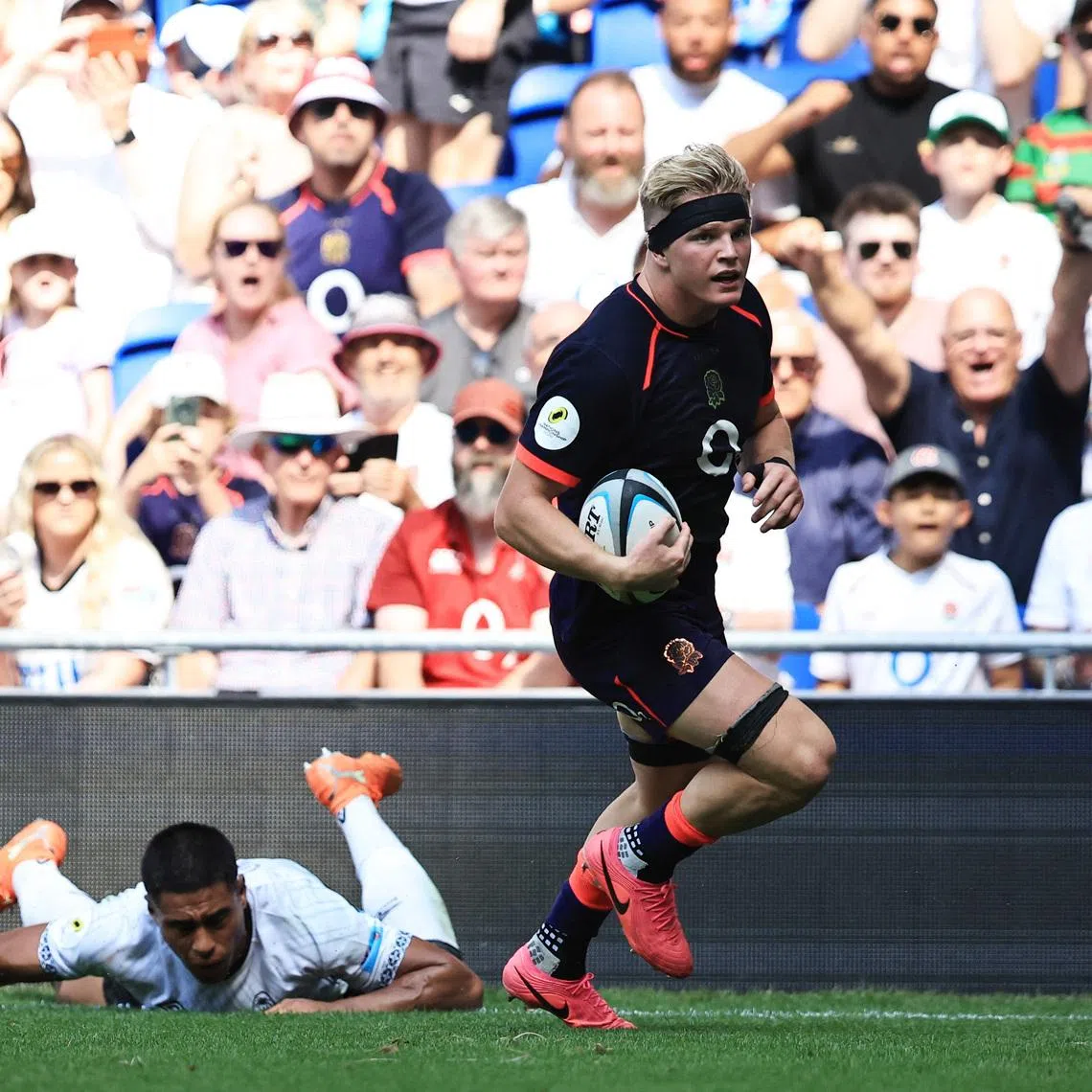 Rugby Union - Nations Championship - Fiji v England - Hill Dickinson Stadium, Liverpool, Britain - July 11, 2026 England's Henry Pollock in action Action Images via Reuters/Craig Brough