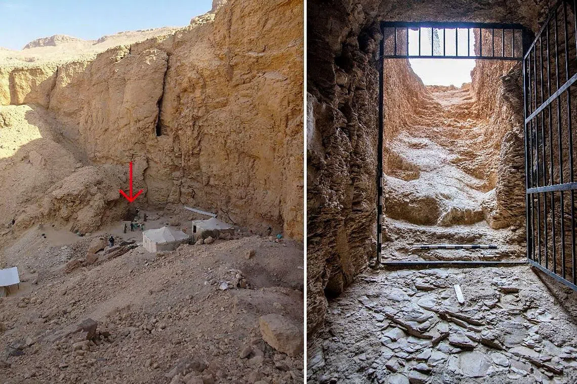 The tomb, discovered near the Valley of the Kings in Luxor in southern Egypt, belonged to King Thutmose II of the 18th dynasty, who lived nearly 3,500 years ago.