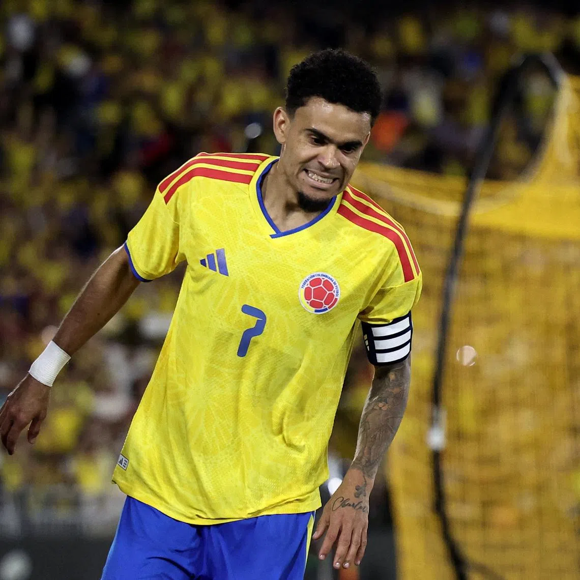 Soccer Football - International Friendly - Colombia v Costa Rica - Estadio Nemesio Camacho El Campin, Bogota, Colombia - June 1, 2026 Colombia's Luis Diaz reacts REUTERS/Luisa Gonzalez