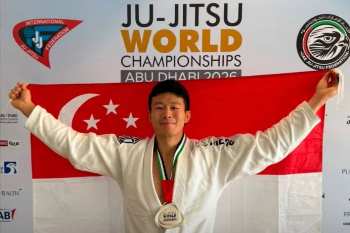 Singapore’s Noah Lim clinched a silver in the men’s ne-waza under-69kg at the 2026 world championships.