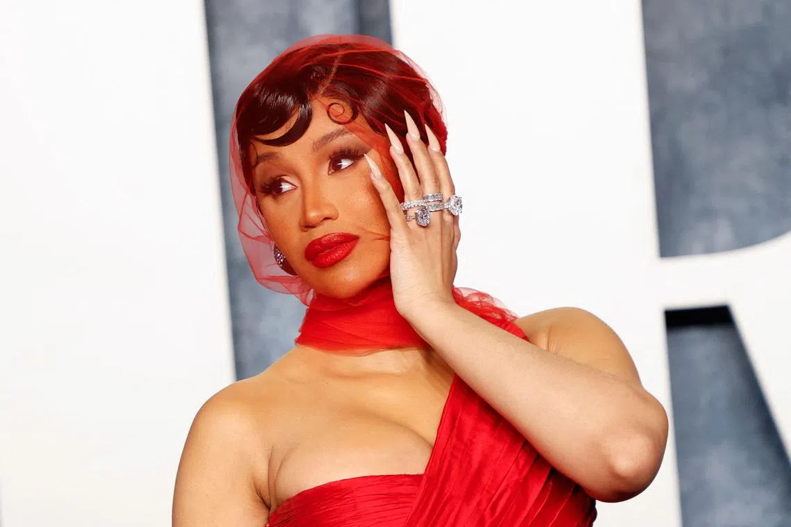 US rapper and songwriter Cardi B attends the Vanity Fair 95th Oscars Party at the The Wallis Annenberg Center for the Performing Arts in Beverly Hills, California on March 12, 2023. (Photo by Michael TRAN / AFP)