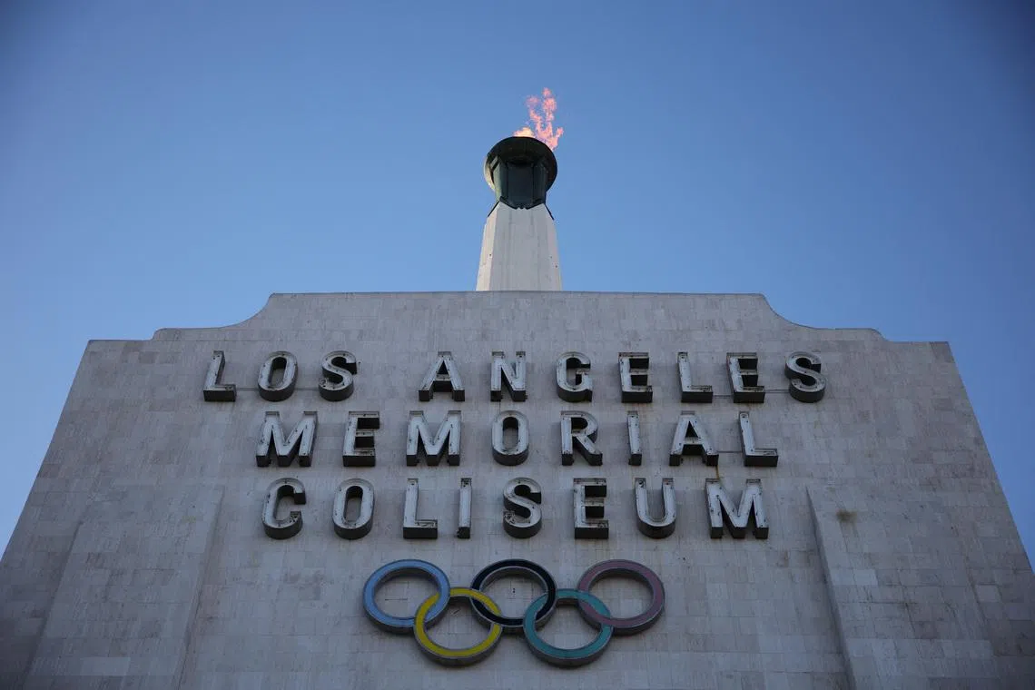 Olympics - LA28 officials speak to the media - LA Memorial Coliseum, Los Angeles, California, U.S. - January 13, 2026 General view of Los Angeles Memorial Coliseum REUTERS/Daniel Cole