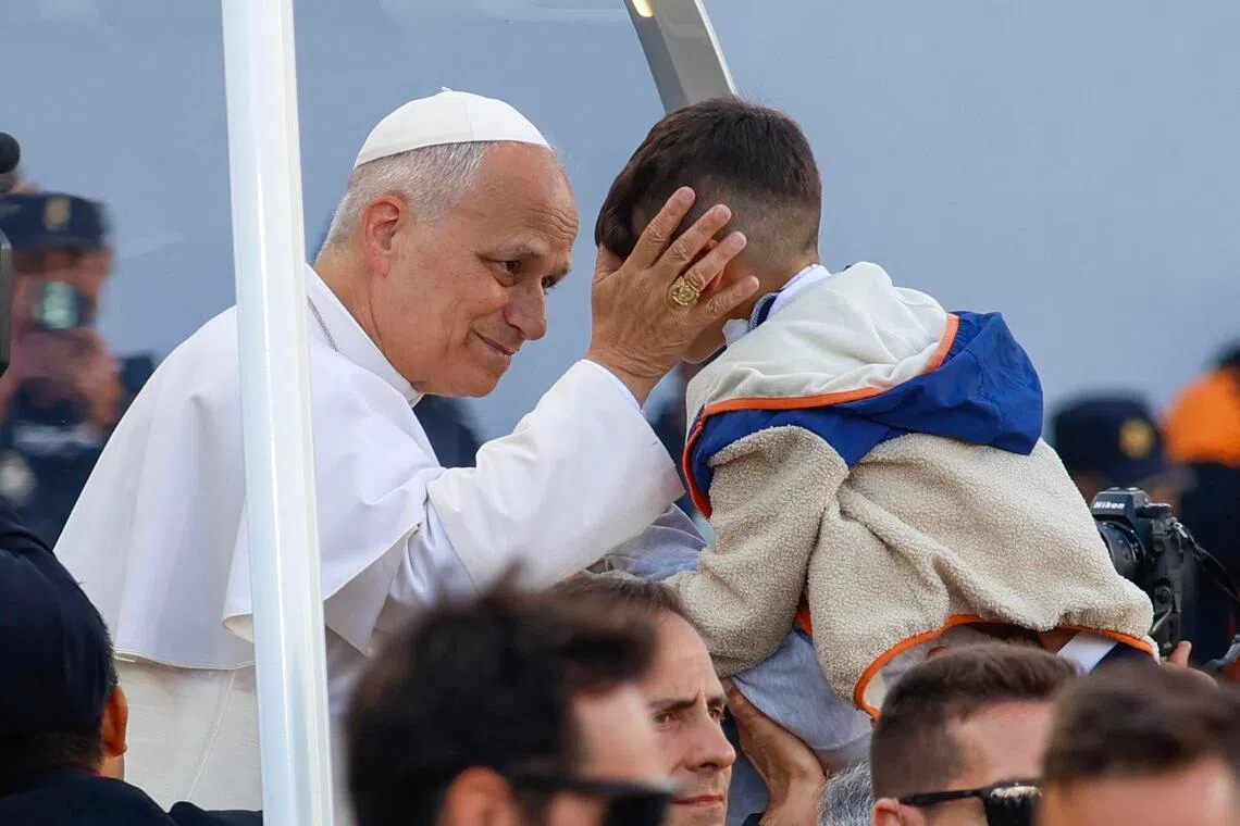 Pope Leo ends Spain visit with migrant meetings