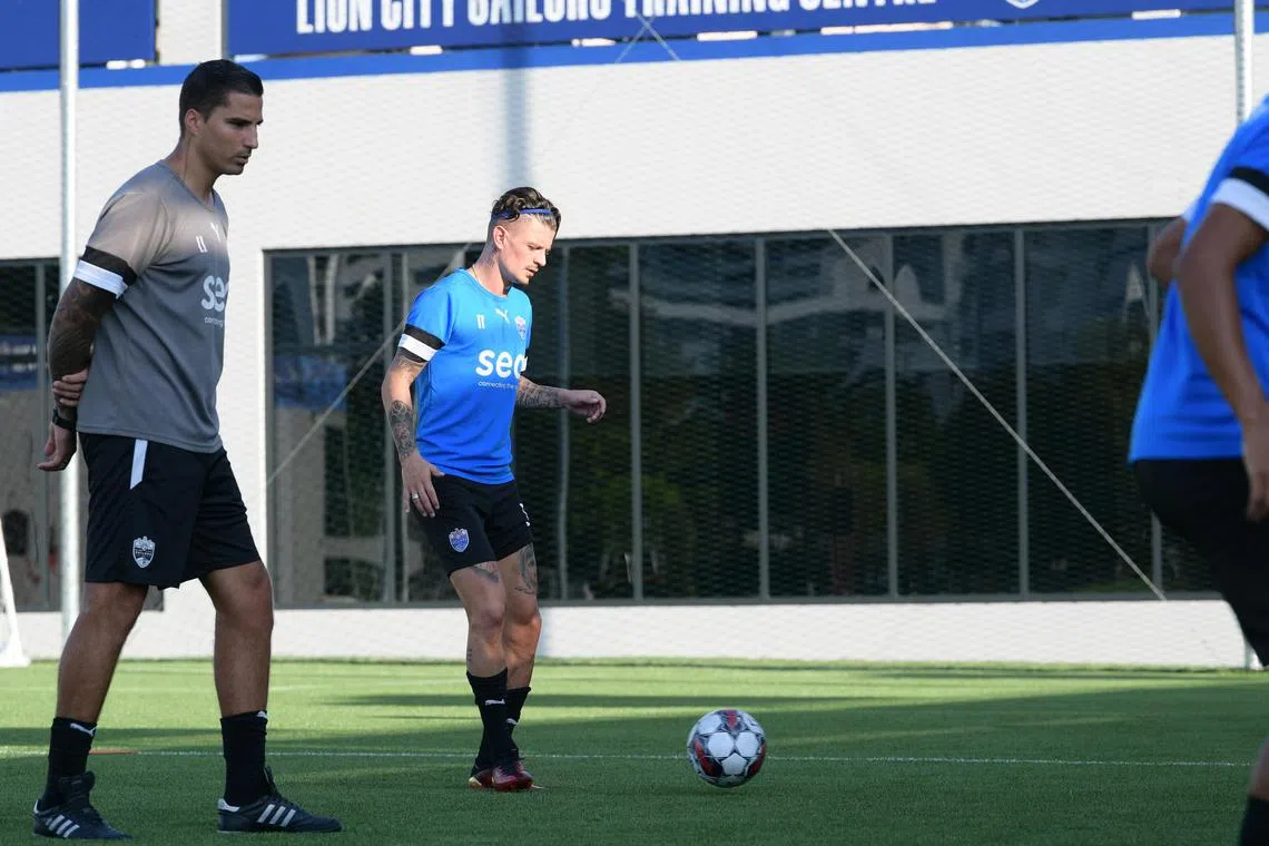 Lion City Sailors training session,  17 August 2022.