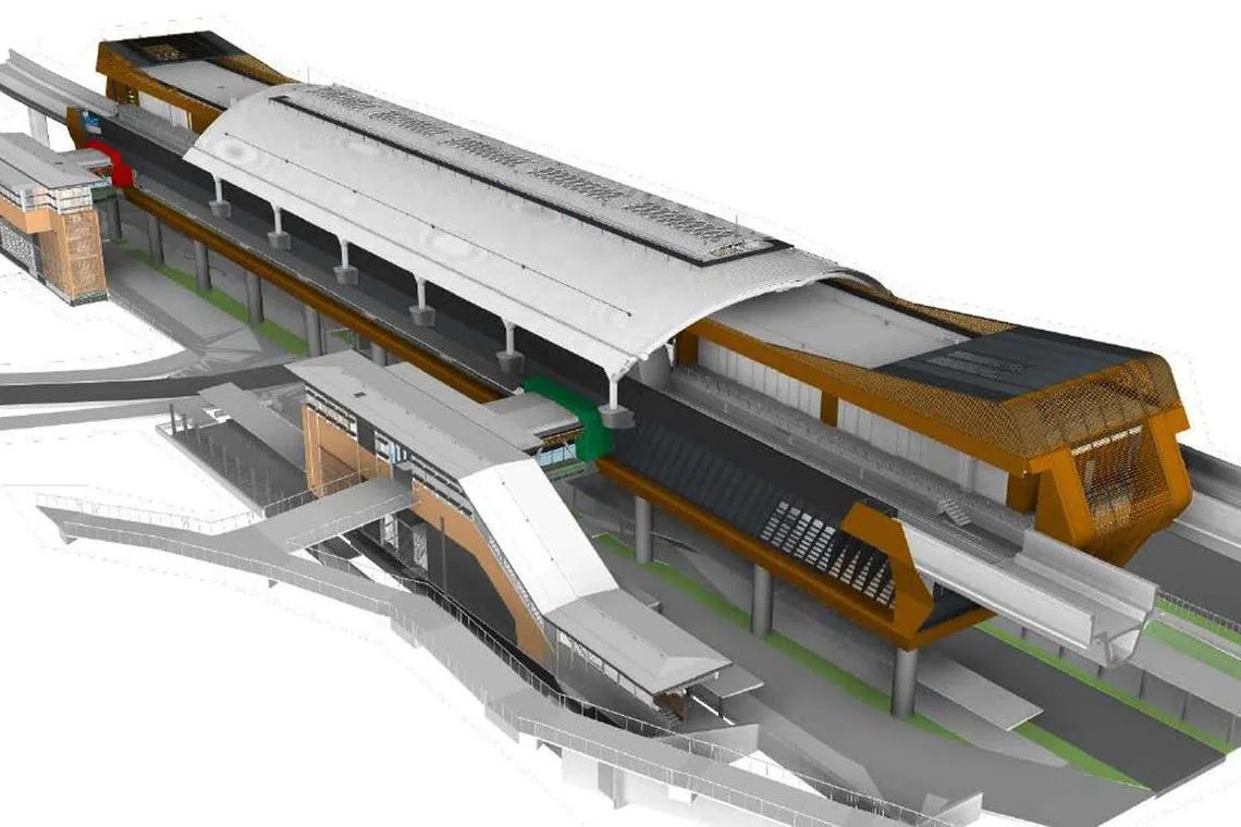 An artist’s impression of Nanyang Gateway MRT station on the Jurong Region Line.