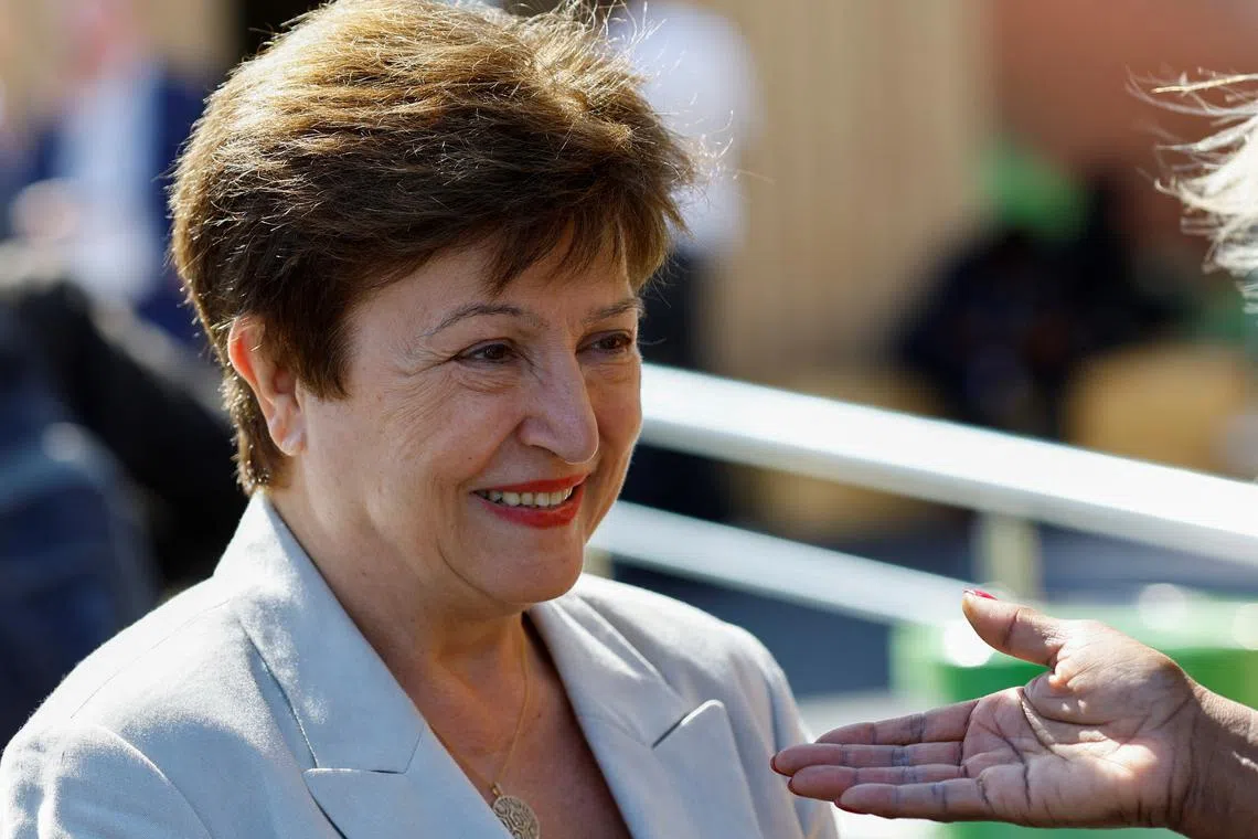 International Monetary Fund (IMF) Managing Director Kristalina Georgieva warns of risks to the global economy from the rivalry between China and the United States.