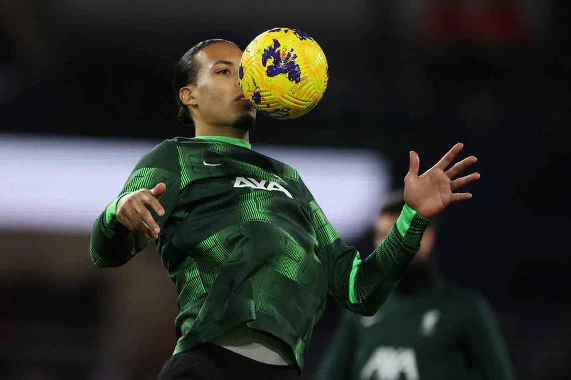 Soccer Football - Premier League - Burnley v Liverpool - Turf Moor, Burnley, Britain - December 26, 2023 Liverpool's Virgil van Dijk during the warm up before the match REUTERS/Phil Noble/File Photo