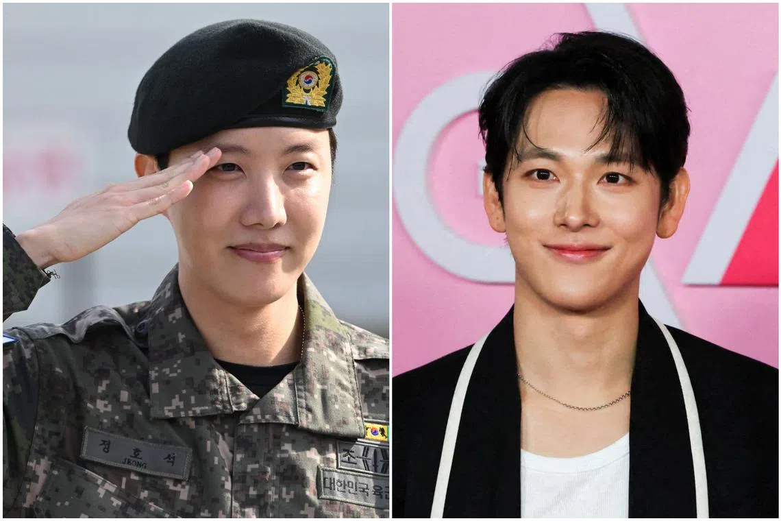 J-Hope (left) donated 100 million won (S$93,100),