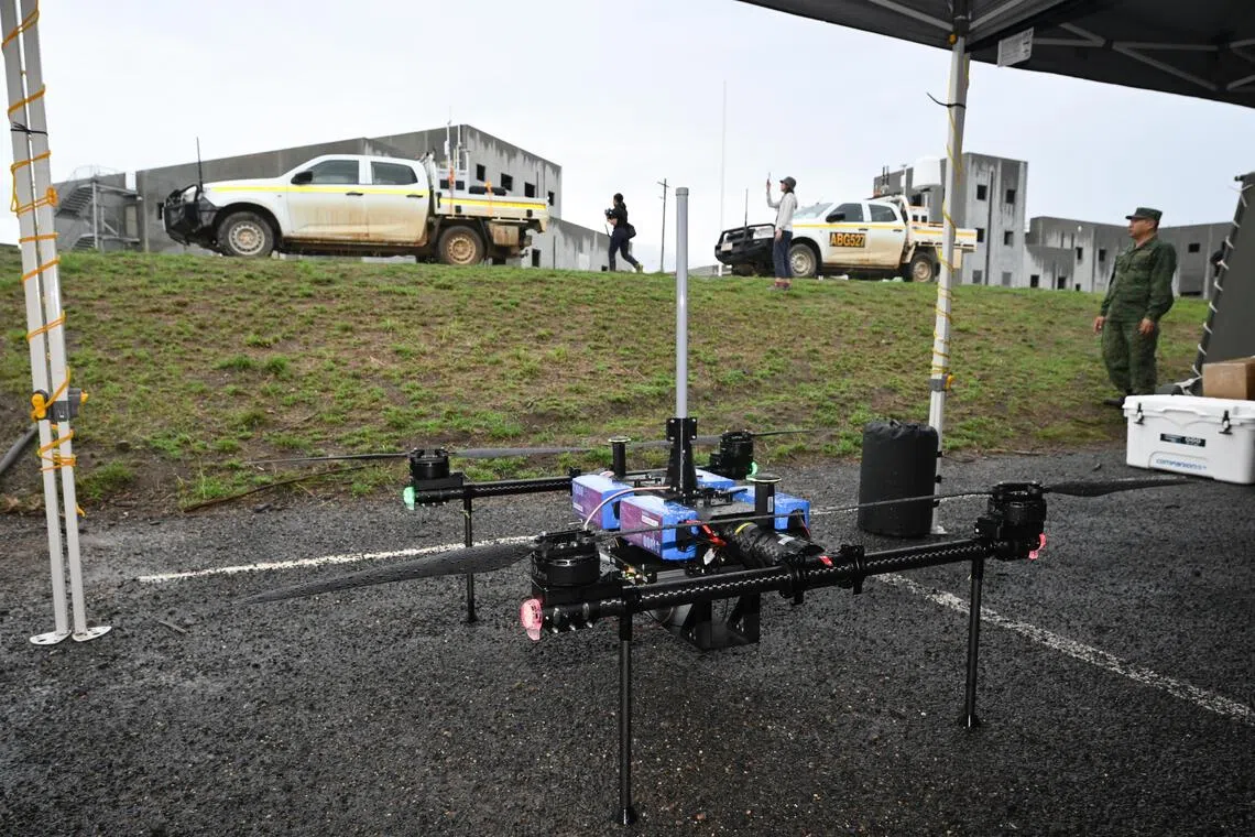 The aerial communications node works by deploying an aerial drone which provides 5G cellular network connectivity in a 400m area around it.