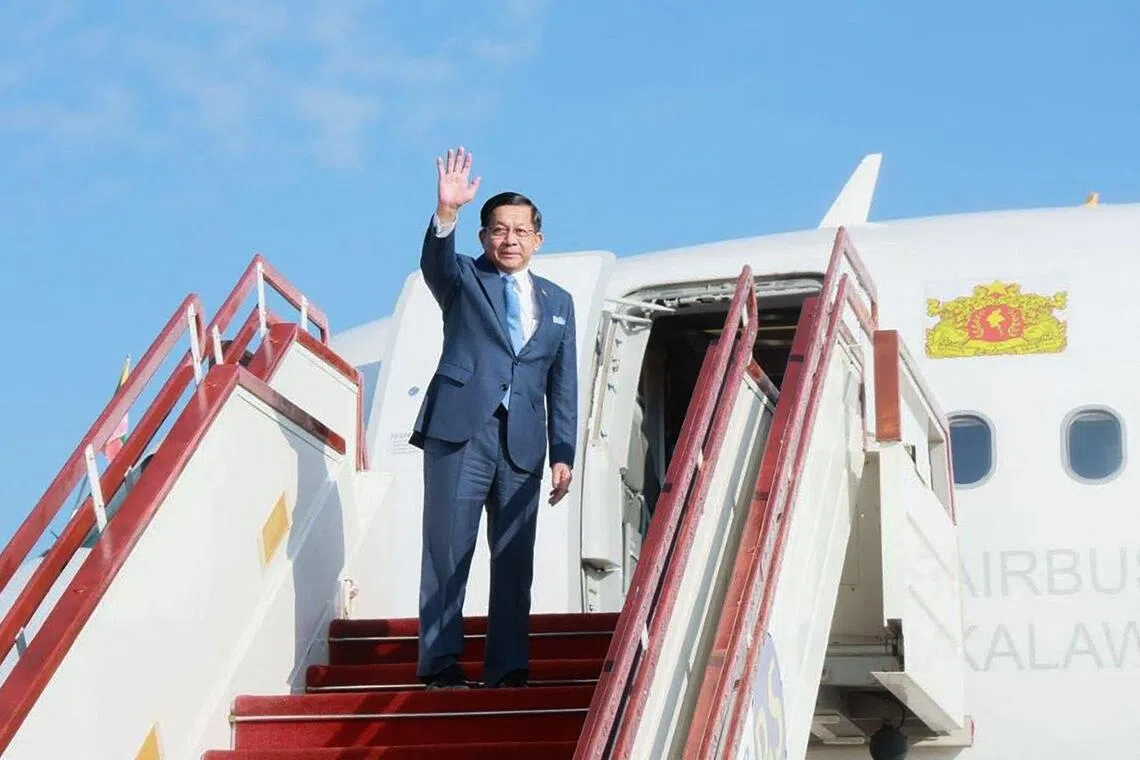 Myanmar President Min Aung Hlaing will be accorded an official welcoming ceremony at the Perdana Putra Complex on Oct 8.