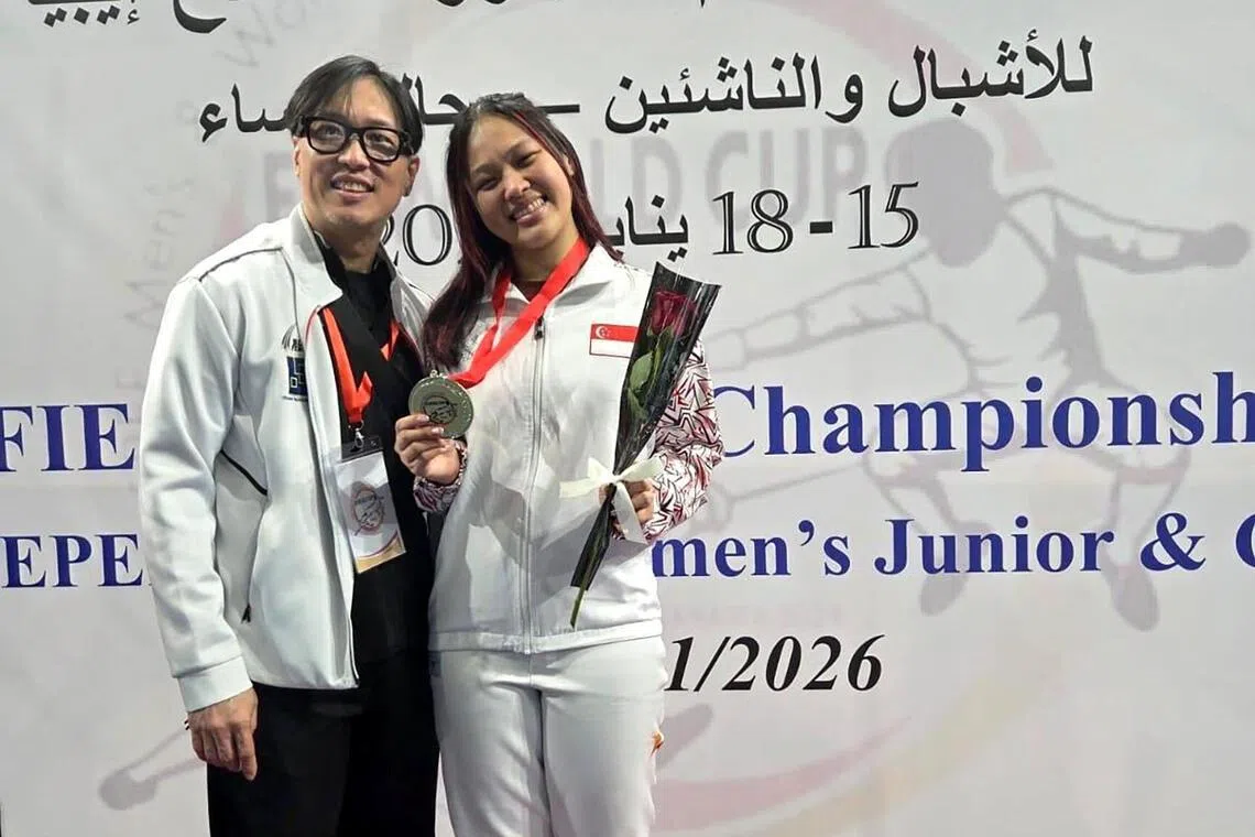 Fencer Elle Koh clinches Singapore’s first epee title at Junior World Cup