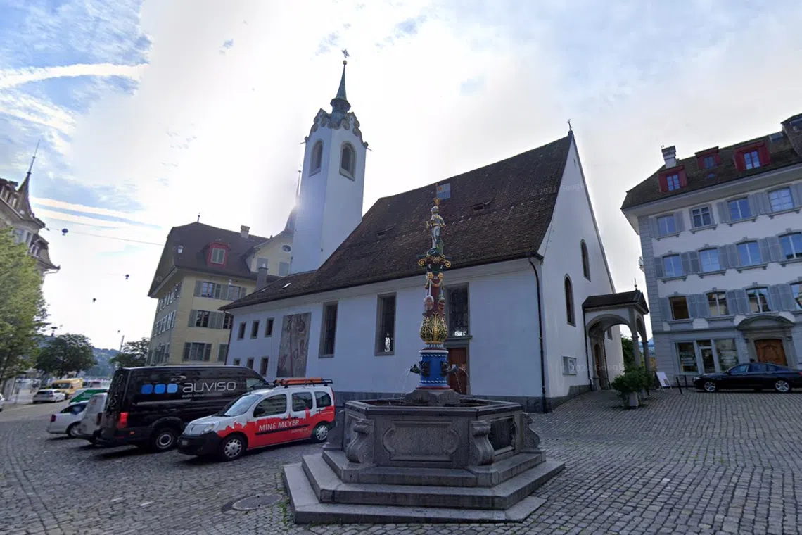 St Peter’s Church in Lucerne has installed inside its confession booth an ultra-wide monitor that projects a digital image of Jesus Christ.