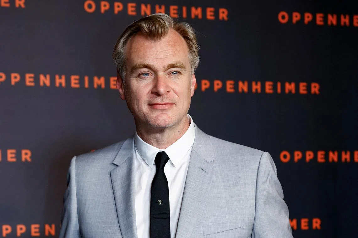 FILE PHOTO: Director Christopher Nolan poses during a photocall before the premiere of the film \"Oppenheimer\" at the Grand Rex in Paris, France, July 11, 2023. REUTERS/Sarah Meyssonnier/File Photo