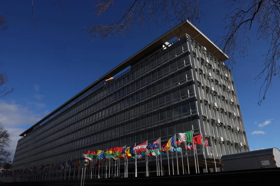 FILE PHOTO: A view shows The World Health Organization (WHO) headquarters in Geneva, Switzerland, January 28, 2025. REUTERS/Denis Balibouse/File Photo