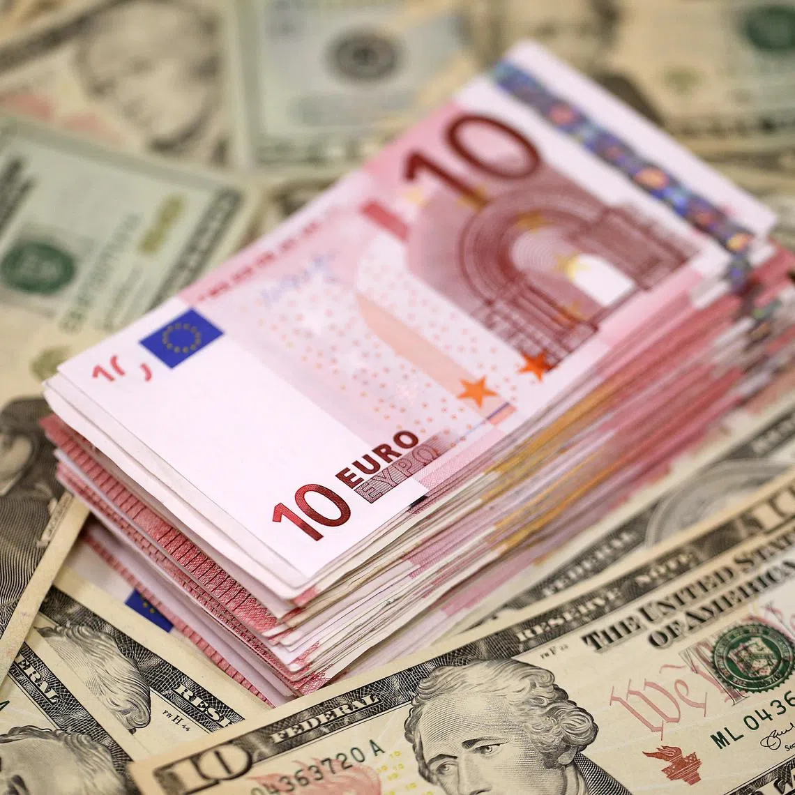 The euro fell to US$1.0764, its lowest since May 9, in early trading in Asia.