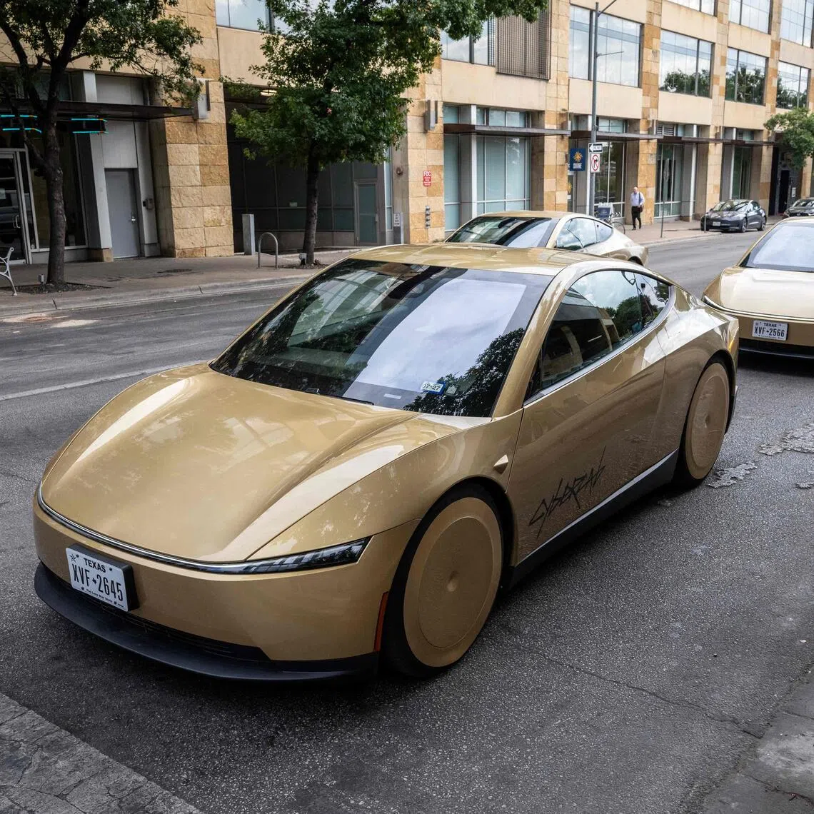 Tesla said in addition to two passengers, the Cybercab would have room for “luggage, golf clubs, scooters and more”.