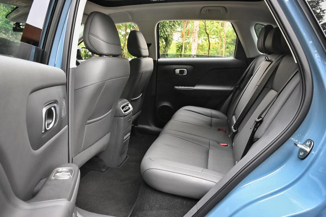 Spacious rear quarters with useful USB power points.