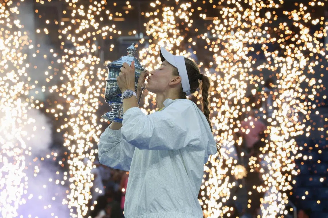 Kazakhstan’s Elena Rybakina beat the twice defending champion Aryna Sabalenka for the trophy little more than three weeks after an ankle injury that forced her out of the Cincinnati tune-up tournament