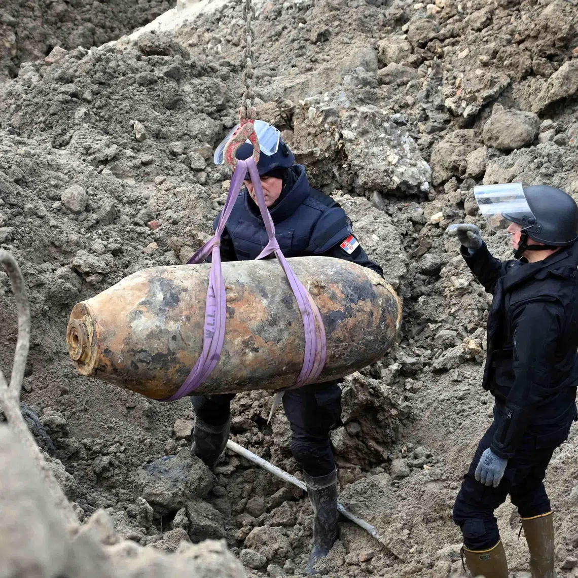 The US-made bomb was used during Allied air raids on German positions during the liberation of Belgrade from Nazi occupation in 1944.