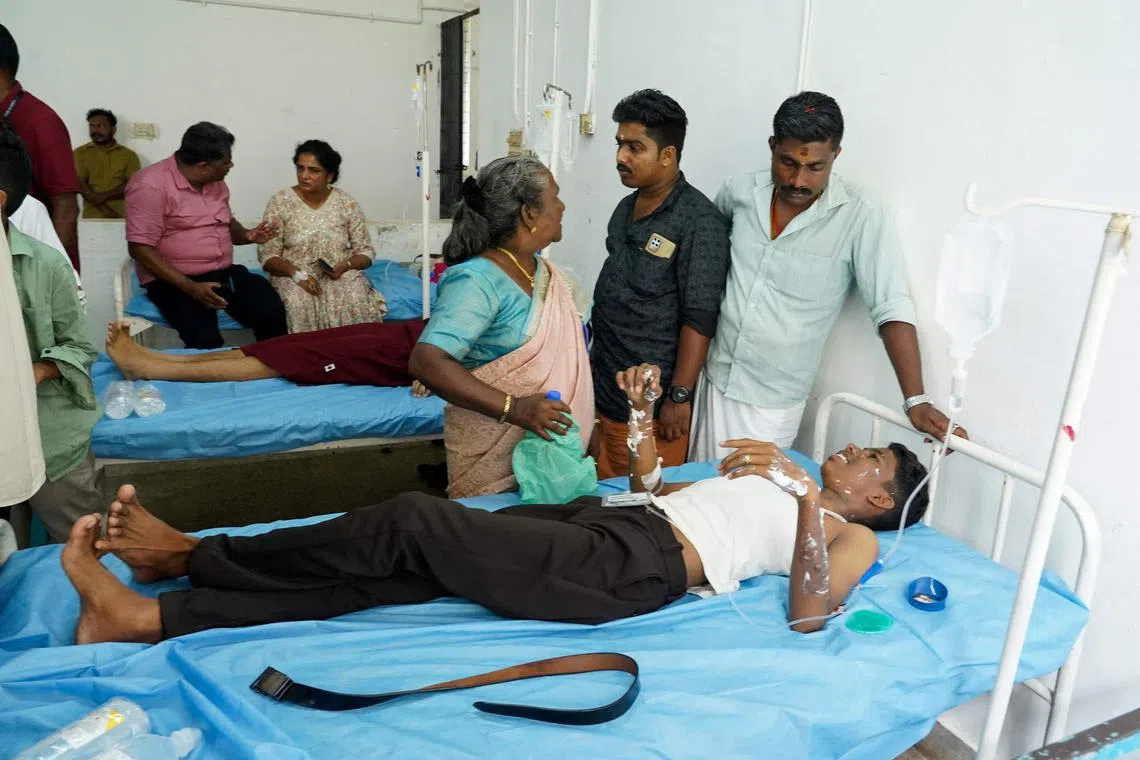 Victims at the Government Medical College hospital in Ernakulam after a bombing at a Jehovah's Witnesses meeting in Kalamassery, Kerala, on Oct 29.