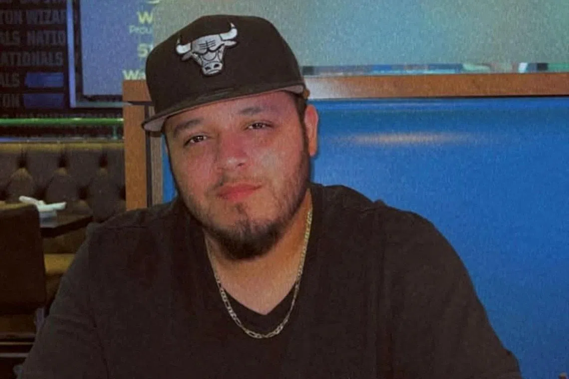 FILE PHOTO: Kilmar Abrego Garcia, a Salvadoran migrant who lived in the U.S. legally with a work permit and was erroneously deported to El Salvador, is seen wearing a Chicago Bulls hat, in this handout image obtained by Reuters on April 9, 2025.  Abrego Garcia Family/Handout via REUTERS    THIS IMAGE HAS BEEN SUPPLIED BY A THIRD PARTY. MANDATORY CREDIT./File Photo