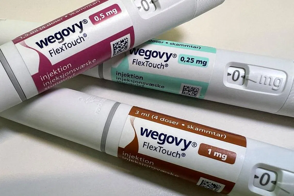 FILE PHOTO: Injection pens of Novo Nordisk's weight-loss drug Wegovy are shown in this photo illustration in Oslo, Norway, November 21, 2023. REUTERS/Victoria Klesty/Illustration/File Photo