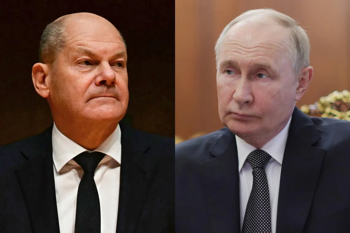 German Chancellor Olaf Scholz demanded in a one-hour call with Russian President Vladimir Putin that he withdraw his troops from Ukraine.