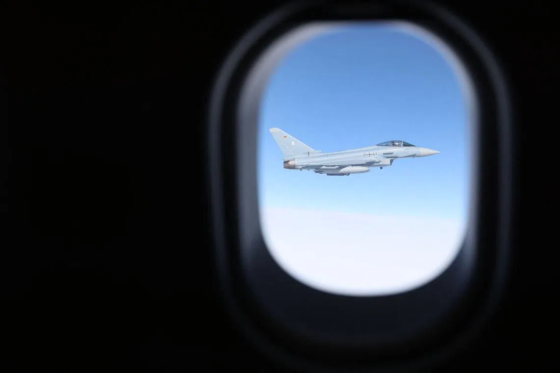 British Royal Air Force Typhoon fighter jets were scrambled twice over a 24-hour period to respond to Russian jets.