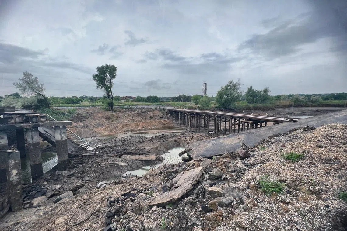 The dam was breached in the early hours of June 6, unleashing floodwater across a swathe of the battleground in southern Ukraine.