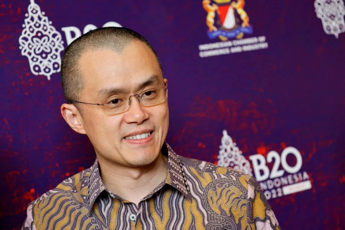 FILE PHOTO: Changpeng Zhao, Binance's Chief Executive Officer attends the B20 Summit, ahead of the G20 leaders' summit, in Nusa Dua, Bali, Indonesia, November 14, 2022. REUTERS/Willy Kurniawan/File Photo