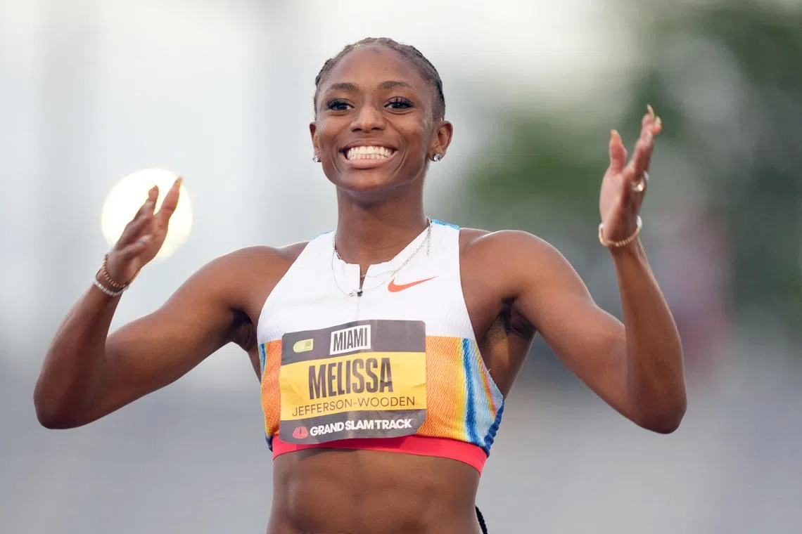Jefferson-Wooden edges Richardson in 100m in Eugene